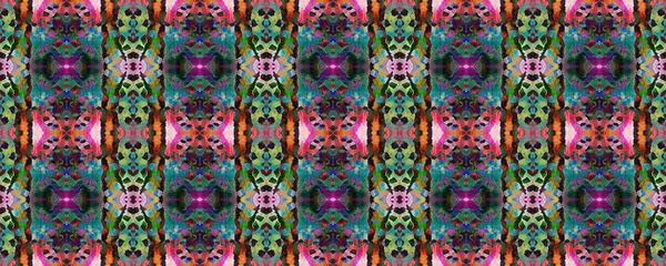 Watercolor Ethnic Design Paintbrush Aztec Background Chevron Geometric Swimwear Pattern — Stock Photo, Image