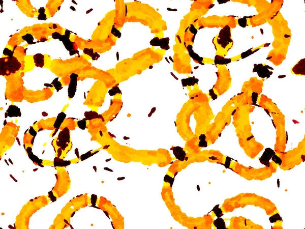 Безшовний Візерунок Африканське Сафарі Шкіряна Ілюстрація Золотий Жовтий Elapidae Крупним — стокове фото