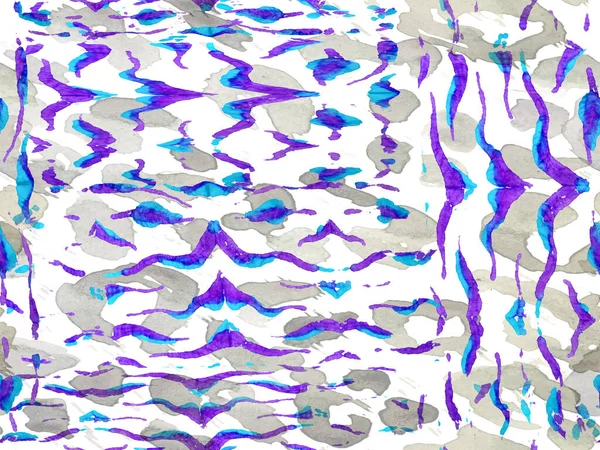 아프리카식 바다없는 패턴을 했습니다 줄무늬 프린트 동물의 위장을 배경으로 수채화의 — 스톡 사진