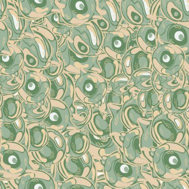 Limonsuz desen. Vector Summer Citrus Yazdırma. Psikedelik Citron Motifi. Yeşil ve Gri İşaretli Limon. Botanik Çizimi. Modern El Çizimi Arkaplanı.