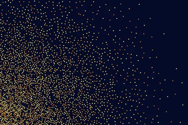 Confettis Sur Red Particules Isolées Poussière Dorée Carte Anniversaire Fluide — Image vectorielle