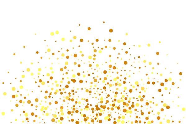 Золота Конфетті Червоному Ізольовані Золоті Частинки Пилу Рідка Листівка День — стоковий вектор