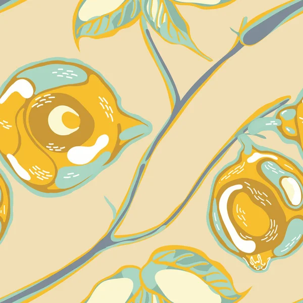 Limonsuz desen. Basit İşaretli Kireç. Botanik Çizimi. Vector Summer Citrus Yazdırma. Modern El Çizimi Arkaplanı. Psikedelik Citron Motifi. Sarı Altın