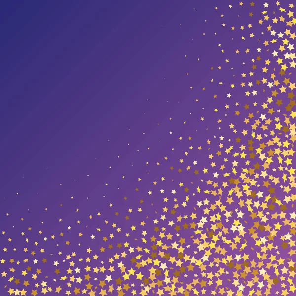 Star Sequin Confetti Neonowym Fioletowym Tle Ramka Świątecznej Imprezy Odizolowana — Wektor stockowy