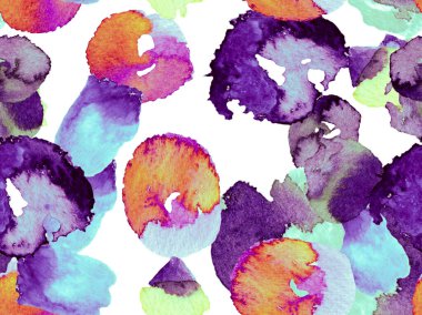 Canlı Sakura ve Jasmine Print. Yaz Vintage Arkaplanı. Çiçek Ayurveda deseni. Biyo Jasmin Kusursuz Şablon. Yeşil ve Aqua Menüsü Suluboya Turuncu Çiçek ve Yapraklar.