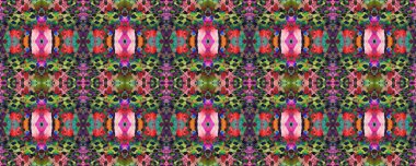 Mavi, Kırmızı, Yeşil Pastel Eğlenceli Dikdörtgen İkat İlişkisi. Etnik Kusursuz Düzen. Sembol geometrik mayo deseni. Boyalı fırça Aztek arka planı. Kilim Rastgele Halı dokusu. Suluboya Etnik Tasarım. 