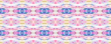 Boyalı fırça Aztek arka planı. Suluboya Etnik Tasarım. Kilim Rastgele Halı dokusu. Sembol geometrik mayo deseni. Mavi, Kırmızı, Mor Pastel Eğlenceli Dikdörtgen İkat İlişkisi. Etnik Kusursuz Desen.