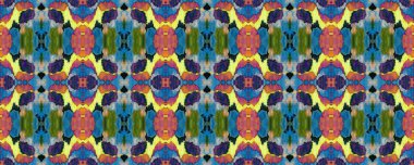 Fas Retro Doku. Yeşil, Mavi ve Sarı Portekiz Ikat Anlaşması. Suluboya Etnik Tasarım. Yaz Mozaik Arkaplanı. Canlı Geometrik Mayo Kalıbı. Etnik Kusursuz Desen.