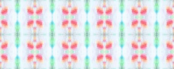 Watercolor Ethnic Design Blue Grey Red Pastel Fun Rectangle Ikat — Stock Photo, Image