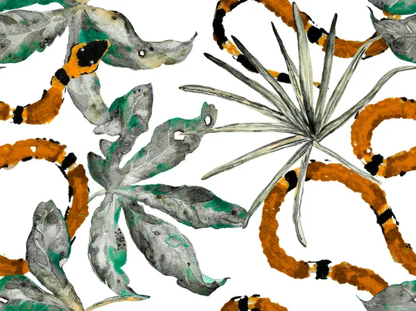 Snake Skin Print Myrkkylohikäärmeen Jäljitelmä Elapidae Eksoottinen Tausta Käsin Piirretty — kuvapankkivalokuva
