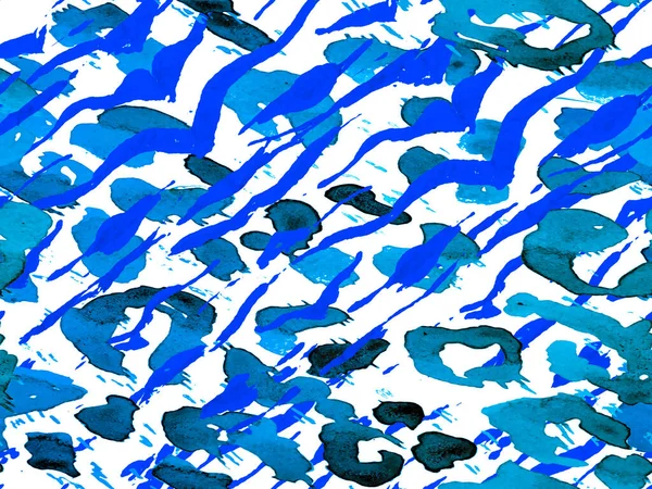 Zebra Skin Print Animal Camouflage Background Classic Blue Indigo Geometric — стокове фото