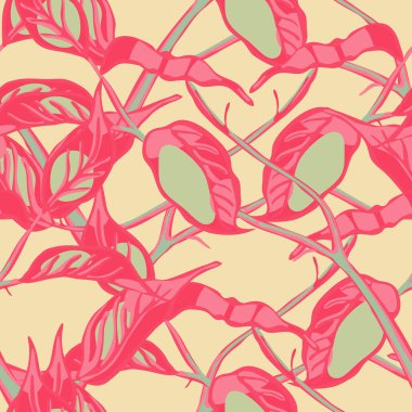 Limonsuz desen. Psikedelik Citron Motifi. Modern El Çizimi Arkaplanı. Yeşil Kül ve Pembe Vektör Yaz Citrus Yazı. Basit İşaretli Kireç. Botanik Çizim.