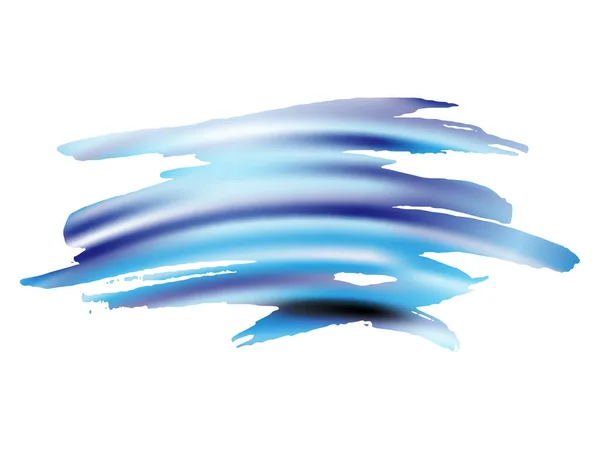 Vector Brush Stroke Splash Fluido Abstrato Pincel Gradiente Azul Índigo — Vetor de Stock