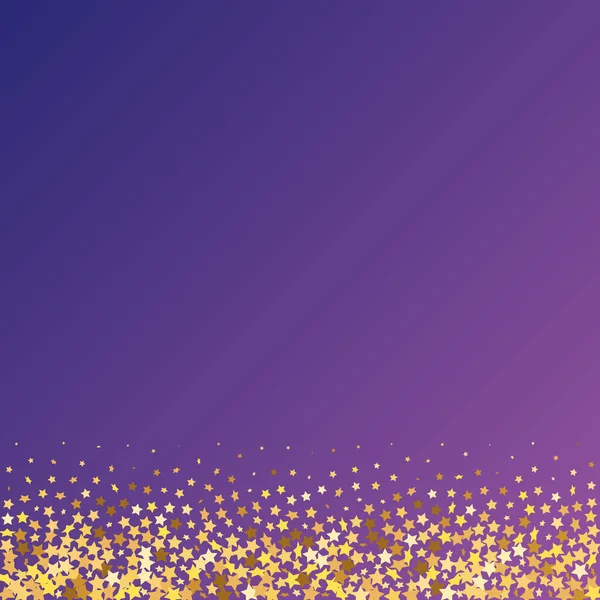 Star Sequin Confetti Неоновом Фиолетовом Фоне Шаблон Подарочной Карты Ваучера — стоковый вектор
