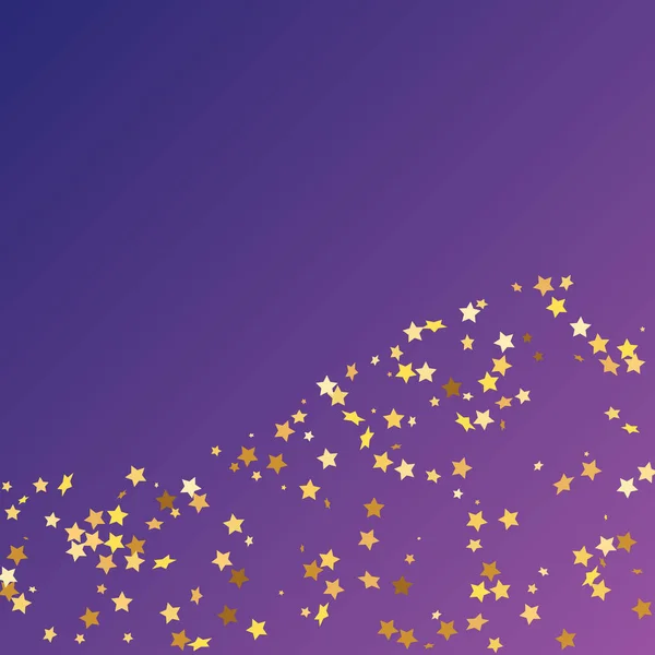 Star Sequin Confetti Neon Purple Background Cartão Aniversário Plano Isolado — Vetor de Stock