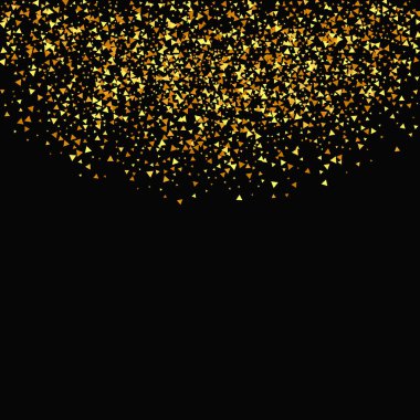 Kırmızı üzerine altın konfeti. İzole edilmiş Altın Toz Parçacıkları. Vector Round Bokeh. Soyut Parlak Arkaplan. Folyo Sınırı. Geometrik Yıldönümü Arkaplanı. Sıvı doğum günü kartı. Rastgele Gelin Arkaplanı.