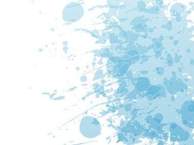 Vektör Fırça Vuruşu. Soyut Sıvı Sıçraması. Gradyan boya fırçası. Mavi ve İndigo suluboya desenli arka plan. Beyaz Platform 'da ıssız bir sıçrama. Satış Bayrağı Fırça Vuruşu.