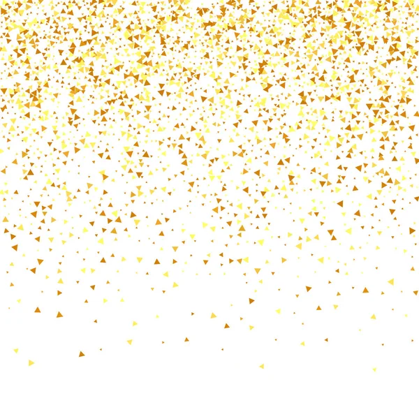 Gold Confetti Red Partículas Polvo Dorado Aisladas Frontera Lámina Fondo — Archivo Imágenes Vectoriales