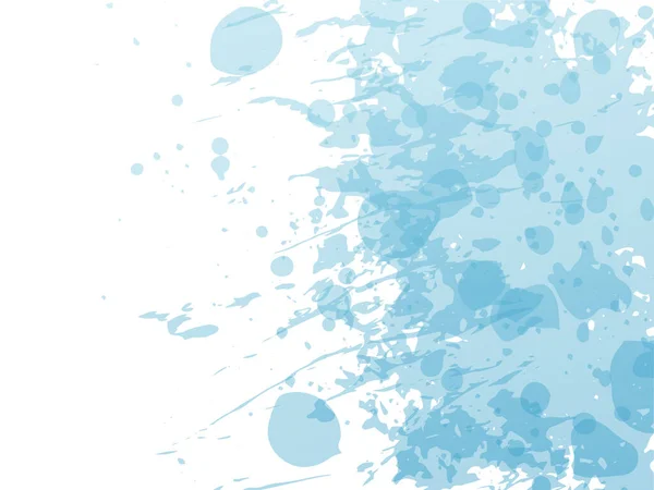 ベクトルブラシストローク 概要流体スプラッシュ グラデーションの絵筆 青とインディゴ水彩の質感の背景 白の背景に孤立スプラッシュ バナーブラシ — ストックベクタ