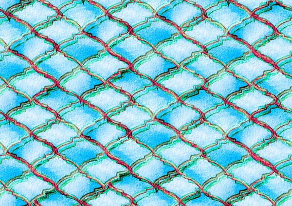 Vierblättriges Nahtloses Muster Blue Indigo Arabic Damast Print Geometrische Marokkanische — Stockfoto