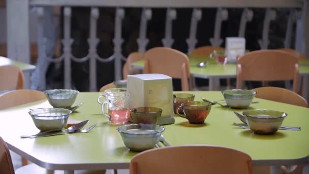 Polévka parní talíře — Stock video