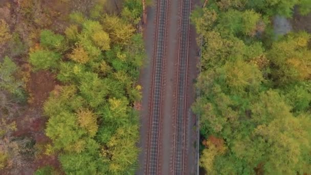 Widok z góry kolejowe — Wideo stockowe