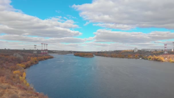 Krajobraz przemysłowy rzeka — Wideo stockowe