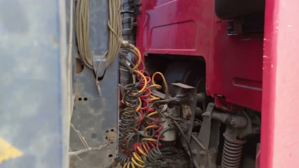 The Truck Wiring Cables — Stock Video