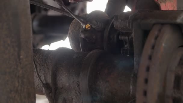 Acumulador pneumático do caminhão — Vídeo de Stock