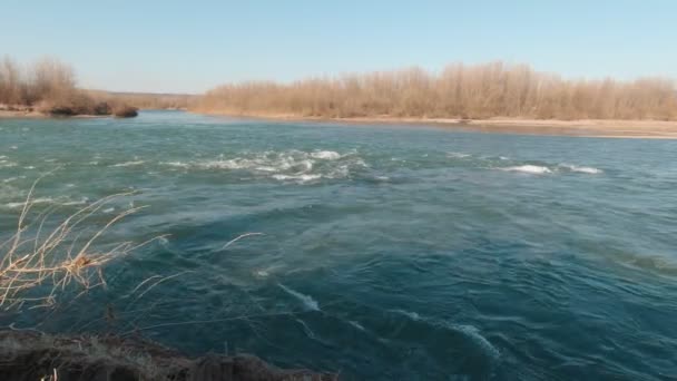 Strong River Flow Slow Motion — Stockvideo