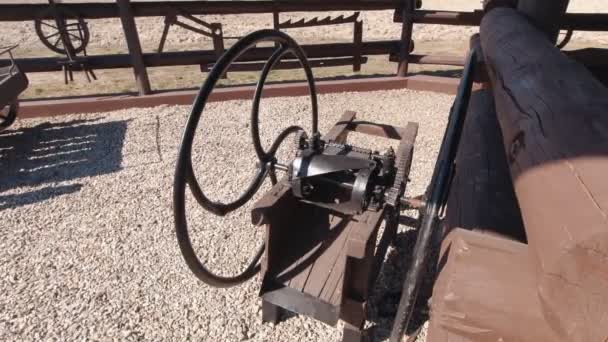 Vintage Agricultural Wooden Machine — стокове відео