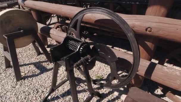 Vintage Agricultural Machine Farm Outdoors — Video