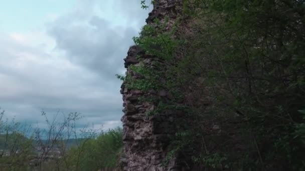 Ruínas de um castelo velho — Vídeo de Stock