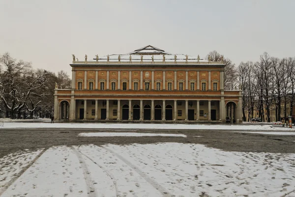 Panoramablick auf das theater von reggio emilia Stockfoto