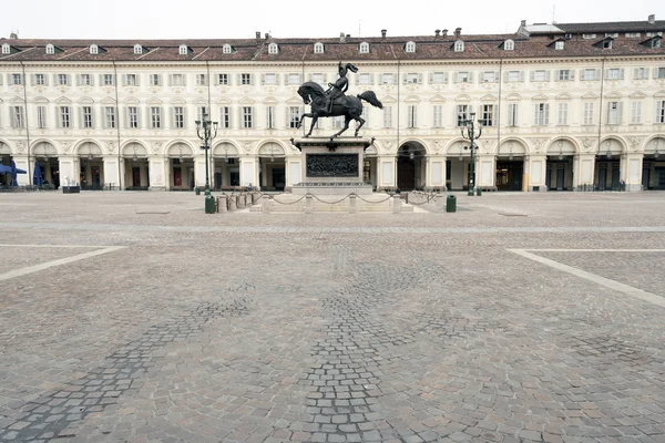 Piazza San Carlo Torino Italia – stockfoto