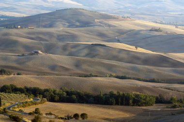 panoramik manzaralarını sunan Toskana hills