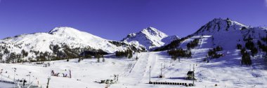 ski slopes in Sestriere Piedmont Italy clipart