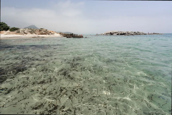 Strand in de buurt van villa simius-Sardinië-Italië — Stockfoto