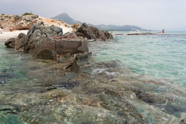 Strand in der Nähe von villa simius sardinia italien — Stockfoto