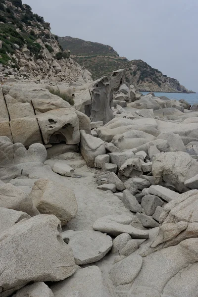 Playa cerca de Villa Simius Cerdeña Italia — Foto de Stock