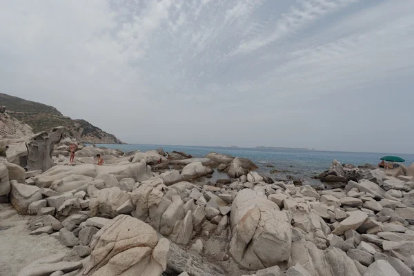 Plaża w pobliżu villa Włochy Sardynia simius — Zdjęcie stockowe