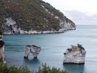 gargano apulia İtalya'nın sahil landscapre