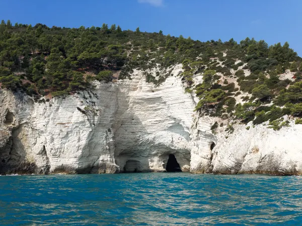 Landscapre pobřeží gargano Apulie Itálie — Stock fotografie