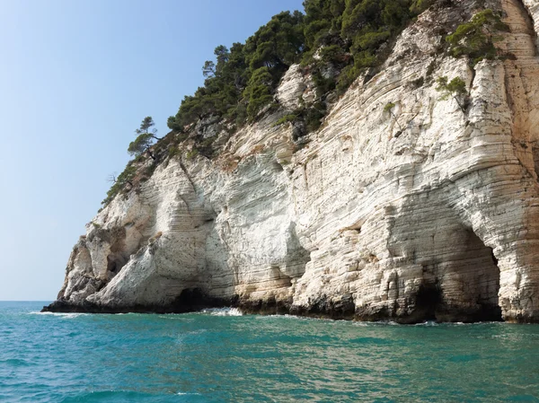 Landscapre pobřeží gargano Apulie Itálie — Stock fotografie