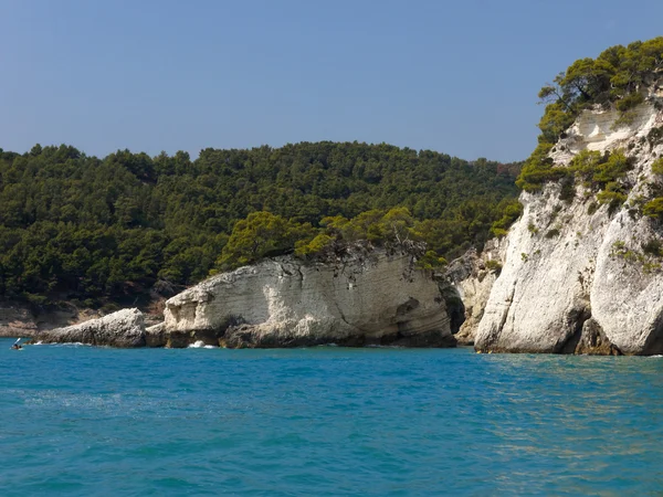 Landscapre pobřeží gargano Apulie Itálie — Stock fotografie