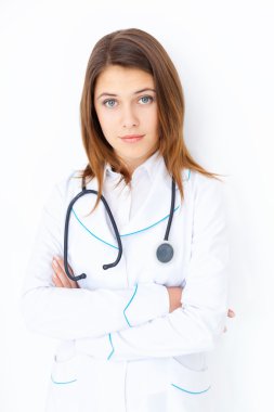 genç bir kadın doktor portresi