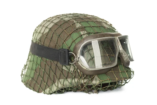 Maskovaný helma s ochranné brýle — Stock fotografie