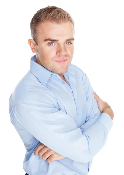 Retrato de feliz joven empresario sonriente —  Fotos de Stock