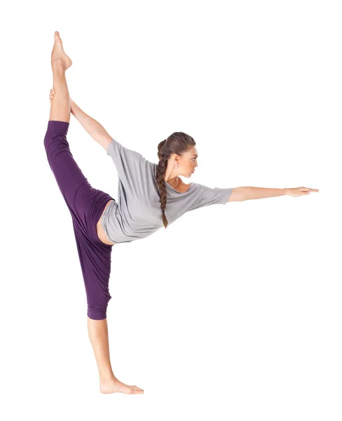 Mujer joven haciendo ejercicio de yoga Señor de la Posa de Danza — Foto de Stock