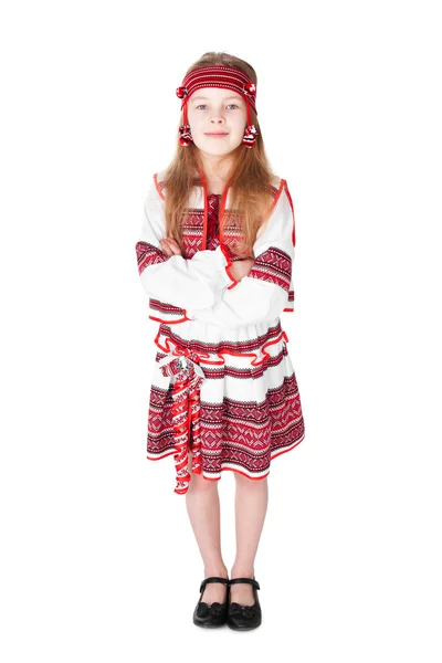 Украинка в национальном костюме — стоковое фото